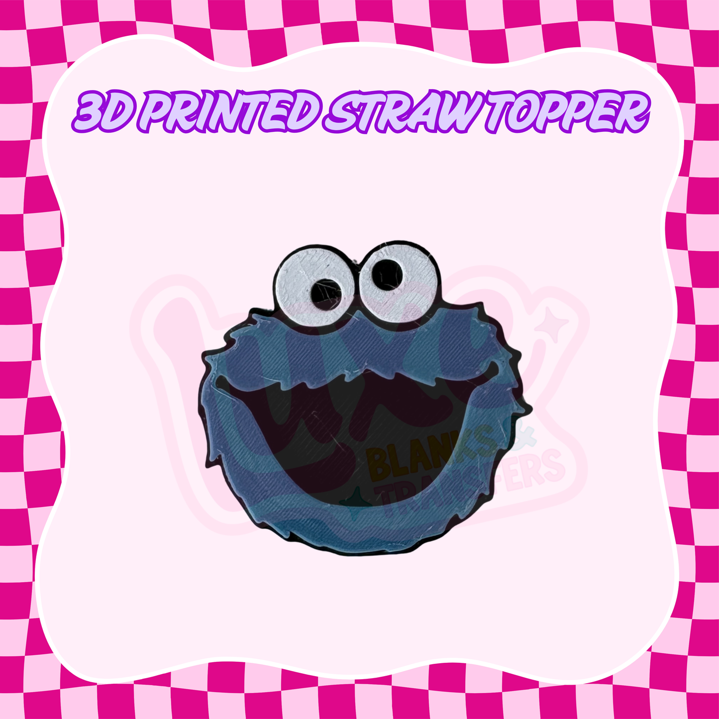 3D Printed Straw Topper | C00kie Monster