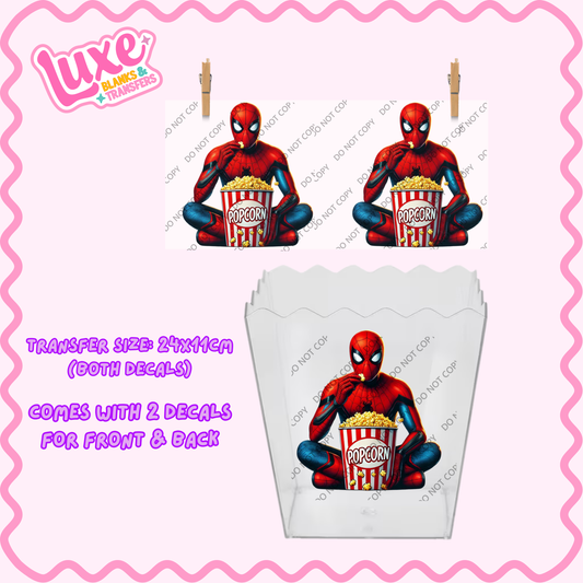 Popcorn/Lolly Bucket UV DTF Transfer | Spidey | #F32