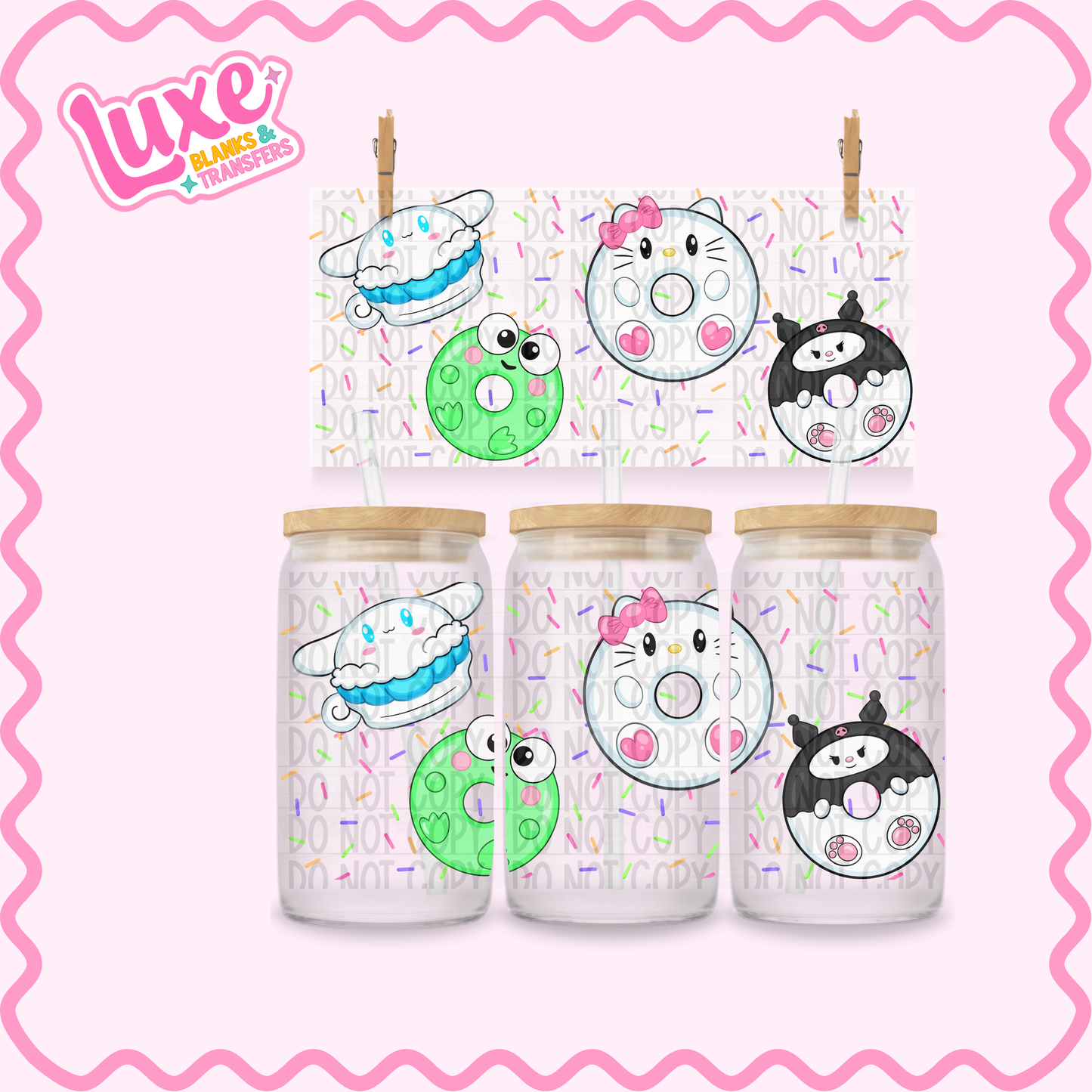 16oz UV DTF Wrap | Rio Donuts (Exclusive) | #2428