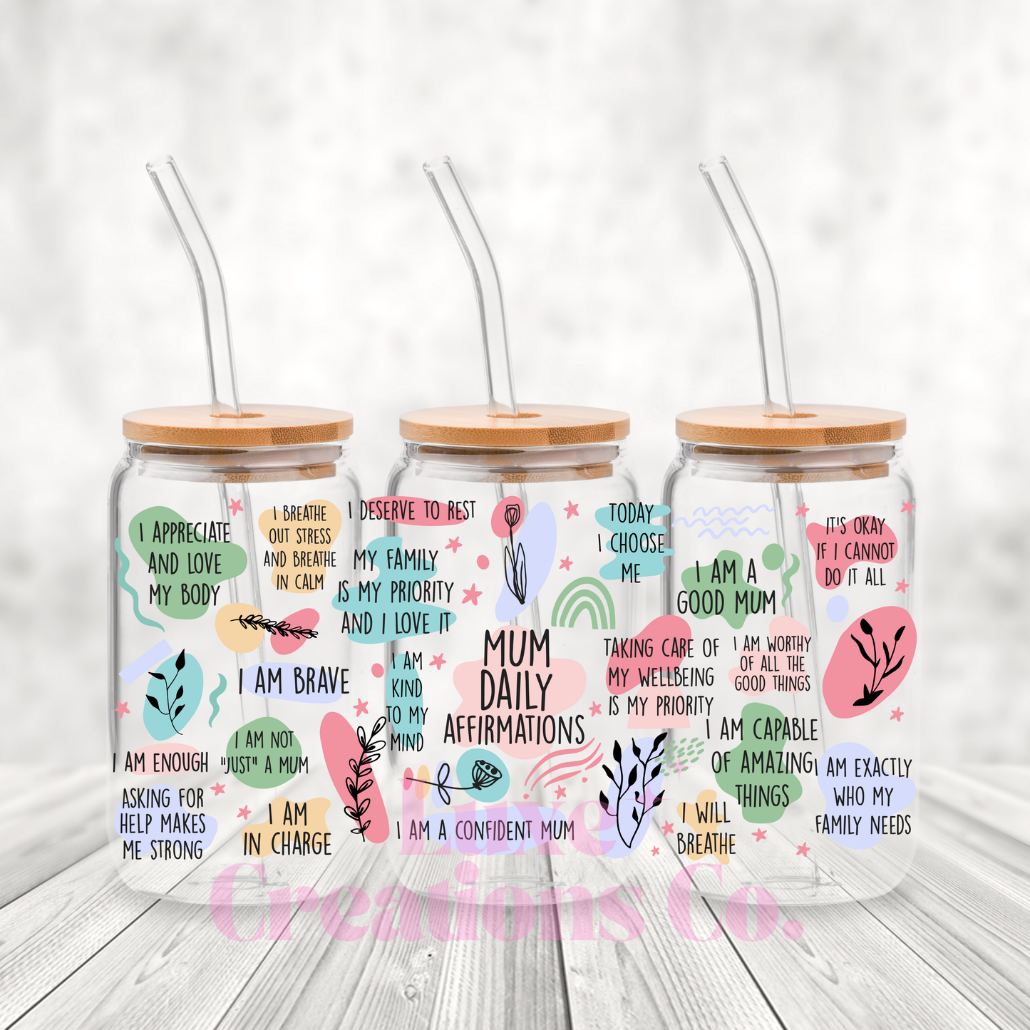 Mum Daily Affirmations UV DTF Wrap (#116)