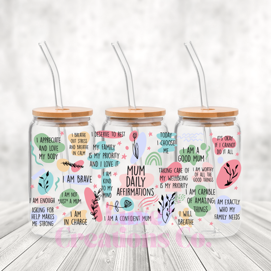 Mum Daily Affirmations UV DTF Wrap (#116)