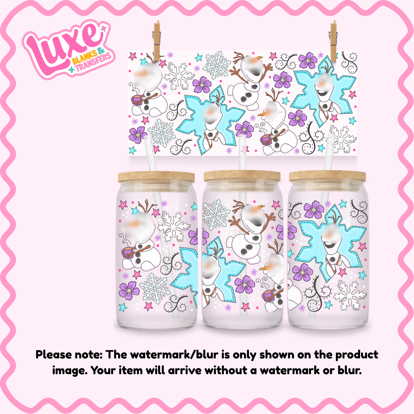 16oz UV DTF Wrap | Snowman Sidekick | #3692