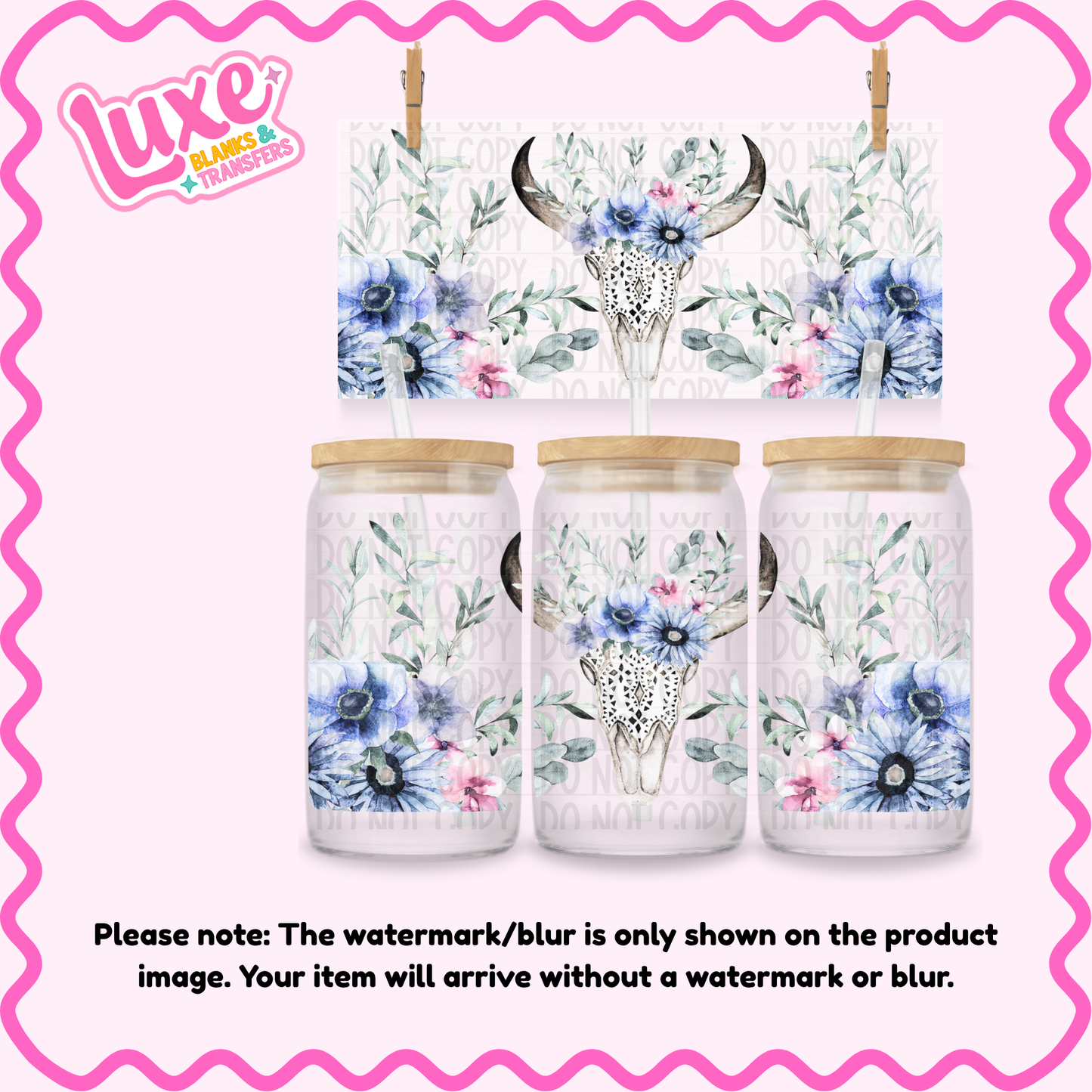 16oz UV DTF Wrap | Boho Flower Deer | #4188