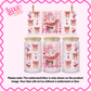 16oz UV DTF Wrap | Pig Name Bows | #1555