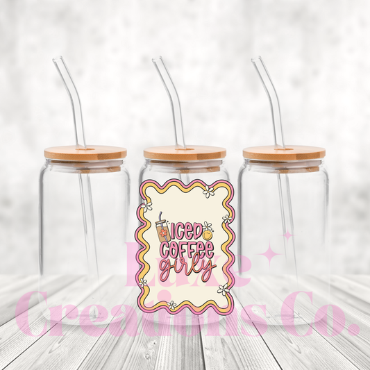 Iced Coffee Girly UV DTF Wrap (#263)