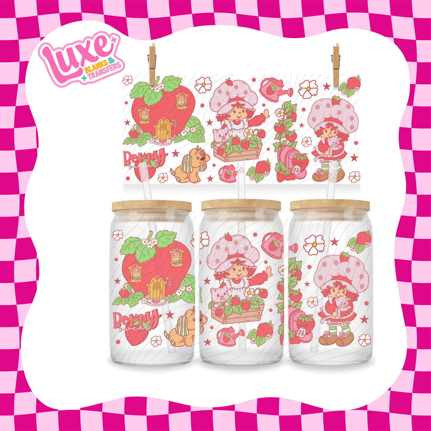 Cutesy Strawb UV DTF Wrap (#949)