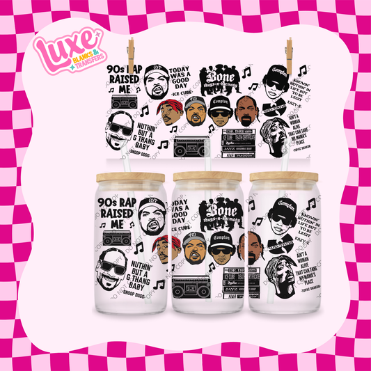 16oz UV DTF Wrap | Old School 90's Rap | #1936