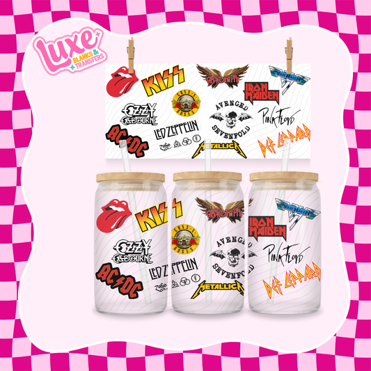 Rock Bands | 16oz UV DTF Wrap | #1449
