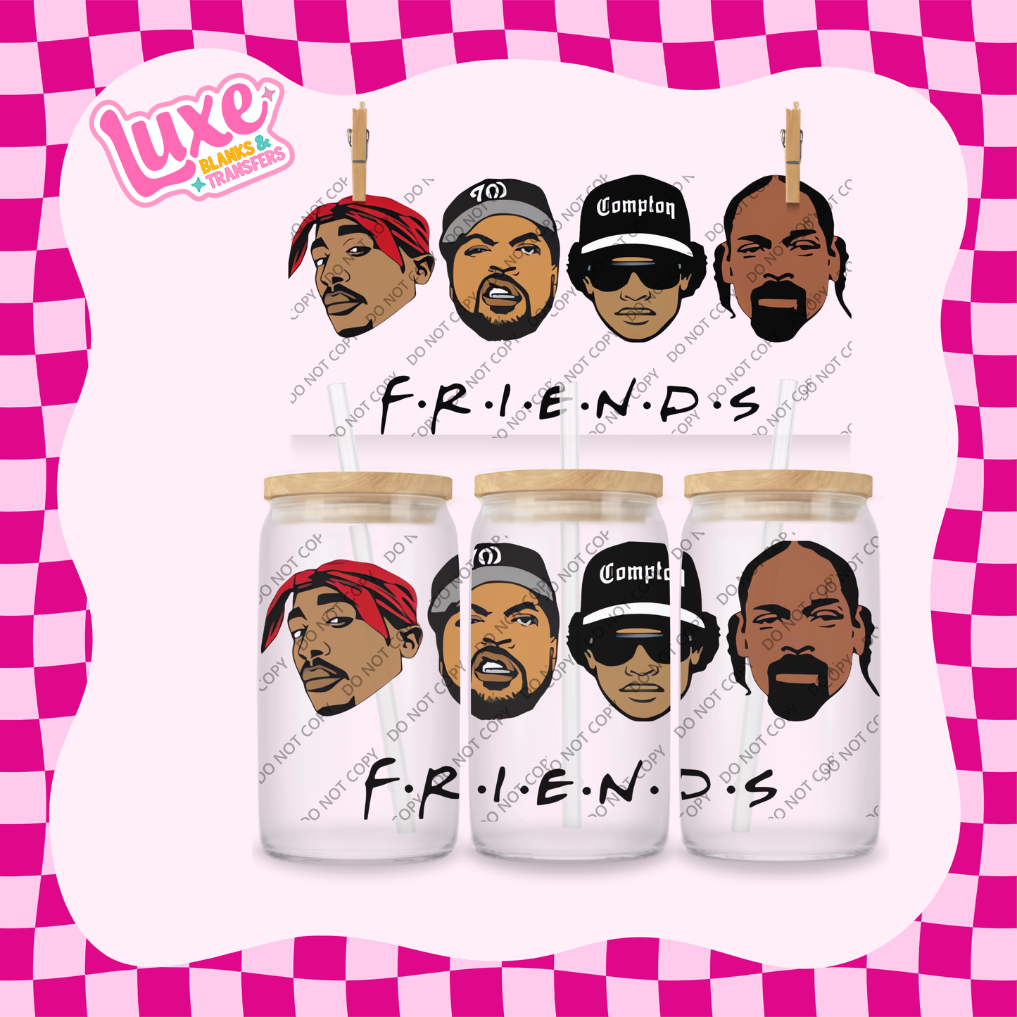 16oz UV DTF Wrap | 90's Rap | #1937