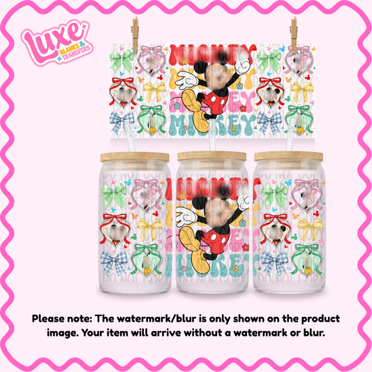 16oz UV DTF Wrap | Mouse Name Bows | #1569