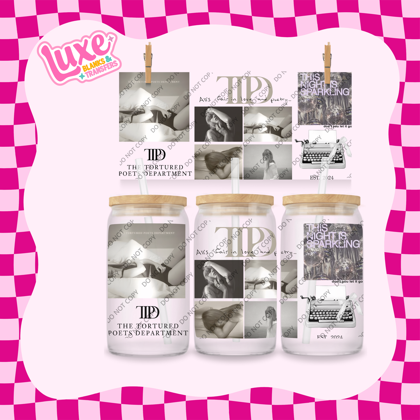 16oz UV DTF Wrap | T.Swift TTPD | #1938