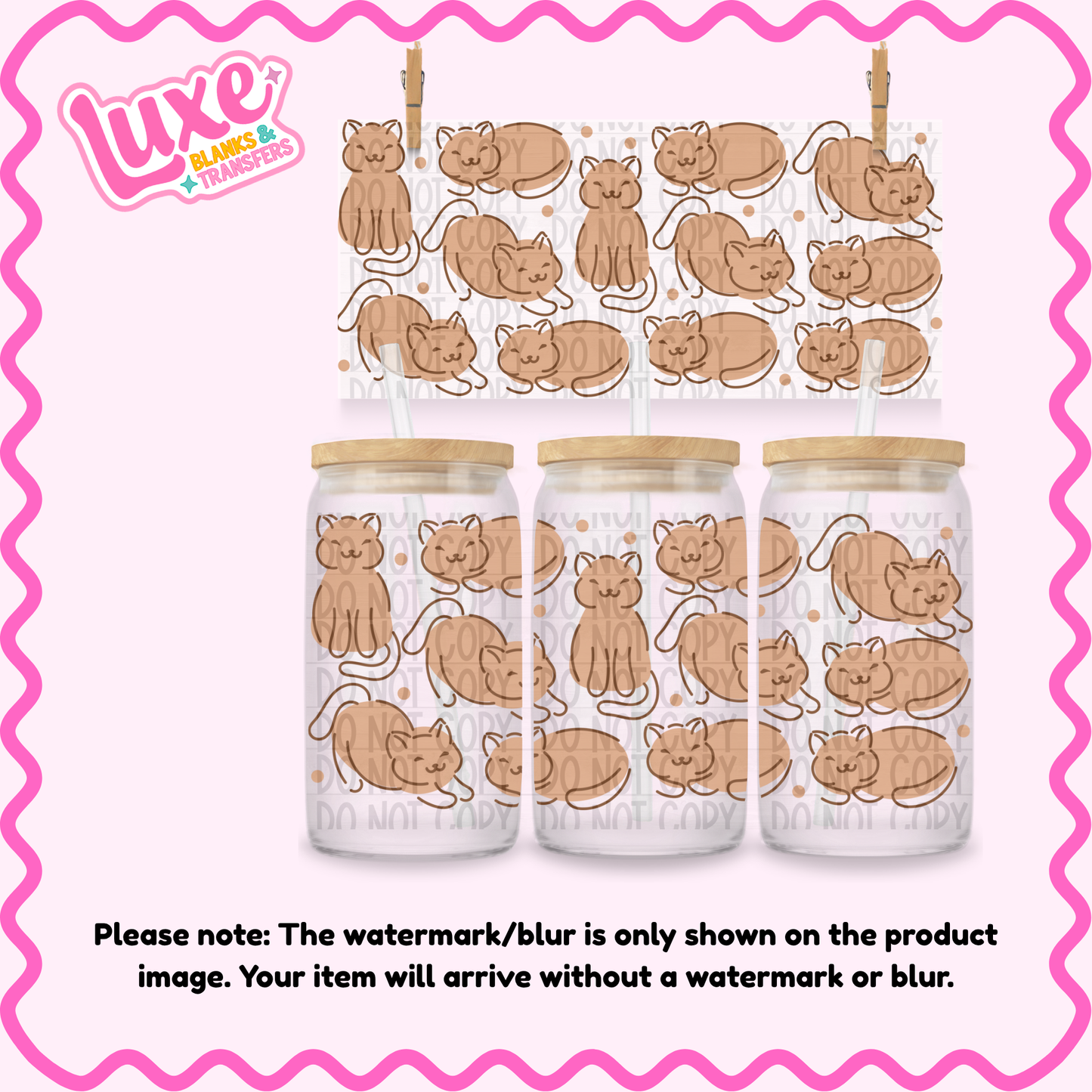 16oz UV DTF Wrap | Cats | #4193
