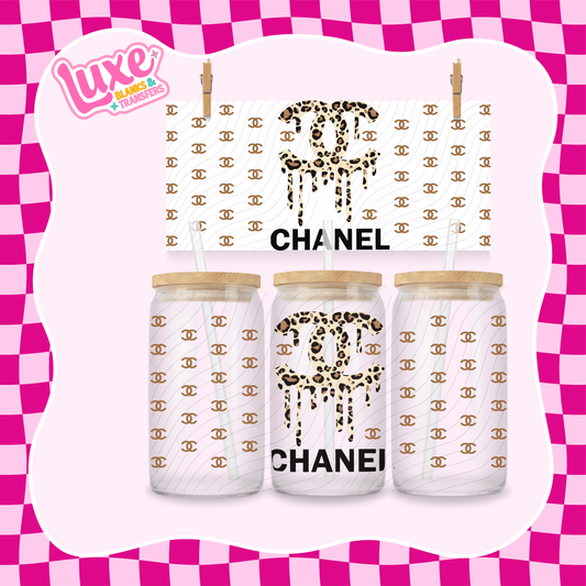 CC Cheetah Print Drip | 16oz UV DTF Wrap | #1453
