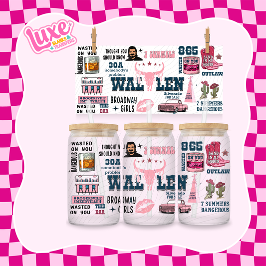 Wallen Pink | 16oz UV DTF Wrap | #1454