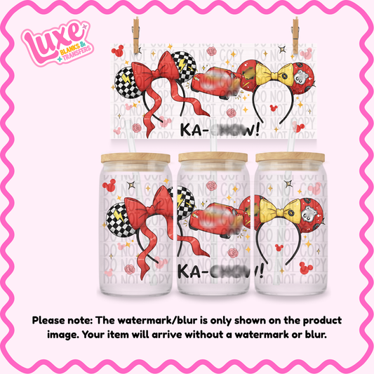 16oz UV DTF Wrap | Race Car Ears | #1572