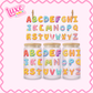 16oz UV DTF Wrap | Colourful Alphabet | #2730