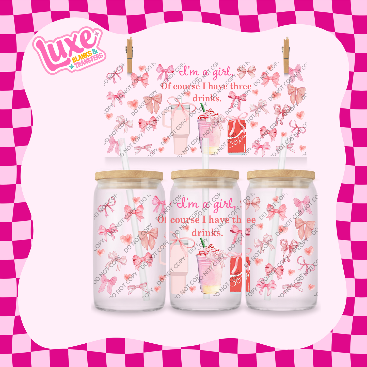 16oz UV DTF Wrap | Literally Just A Girl | #1942