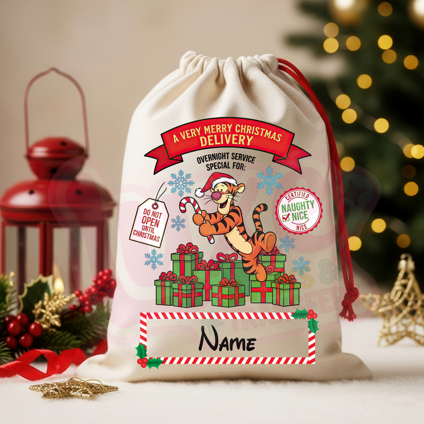 Tiger Character | Santa Sack DTF Heat Transfer | #32