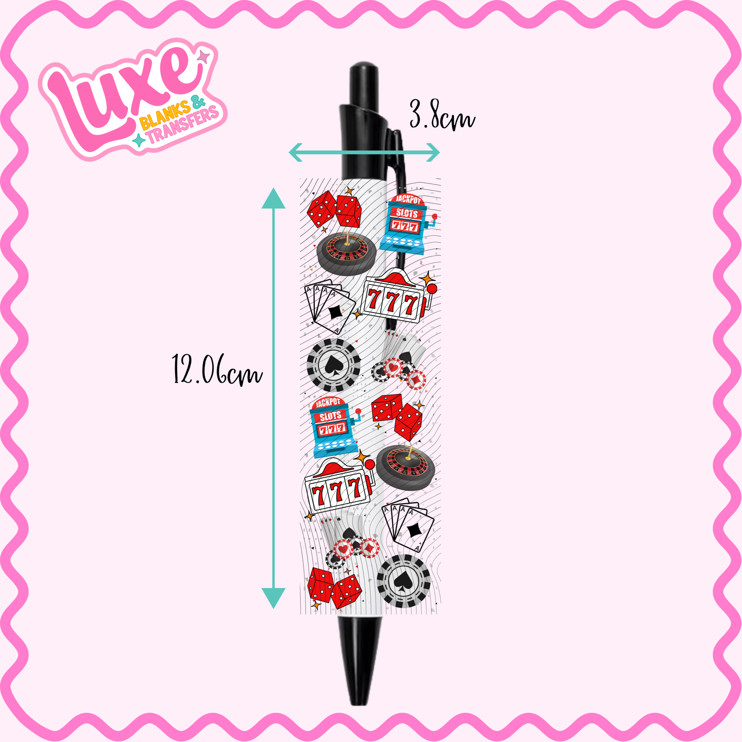 UV DTF Pen Wrap | Lucky Girl Vibes | #33