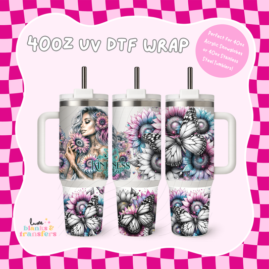 Tattoo Girl 40oz UV DTF Wrap (#B33)
