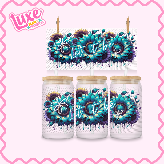 16oz UV DTF Wrap | Let It Be Flowers | #3214