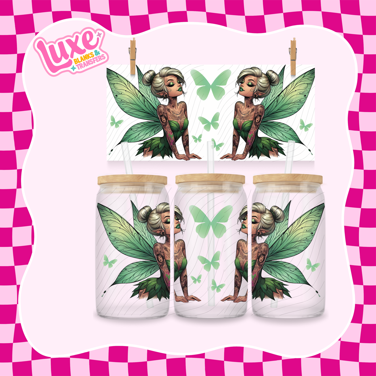 Tattoo Tink. | 16oz UV DTF Wrap | #1457