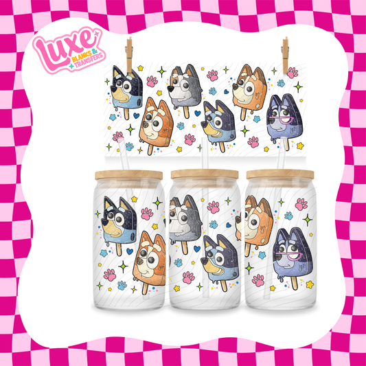 Blue Dog Show Ice Cream UV DTF Wrap (#959)