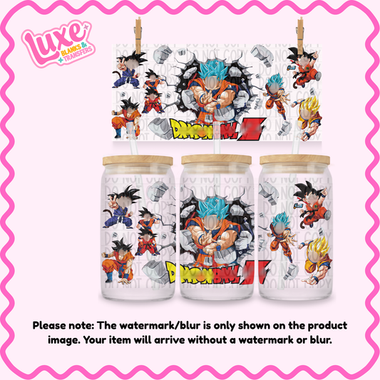 16oz UV DTF Wrap | Anime DBZ | #N228