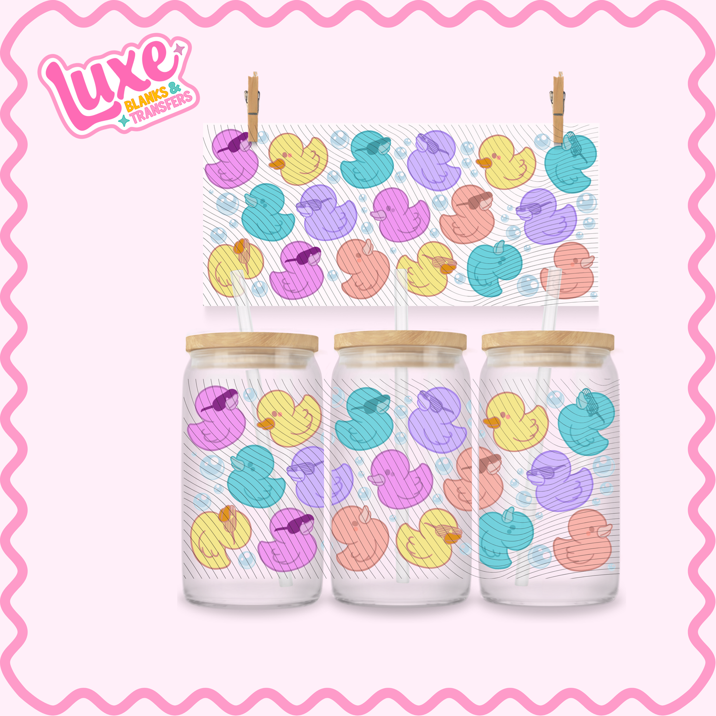 16oz UV DTF Wrap | Rubber Duck | #3216