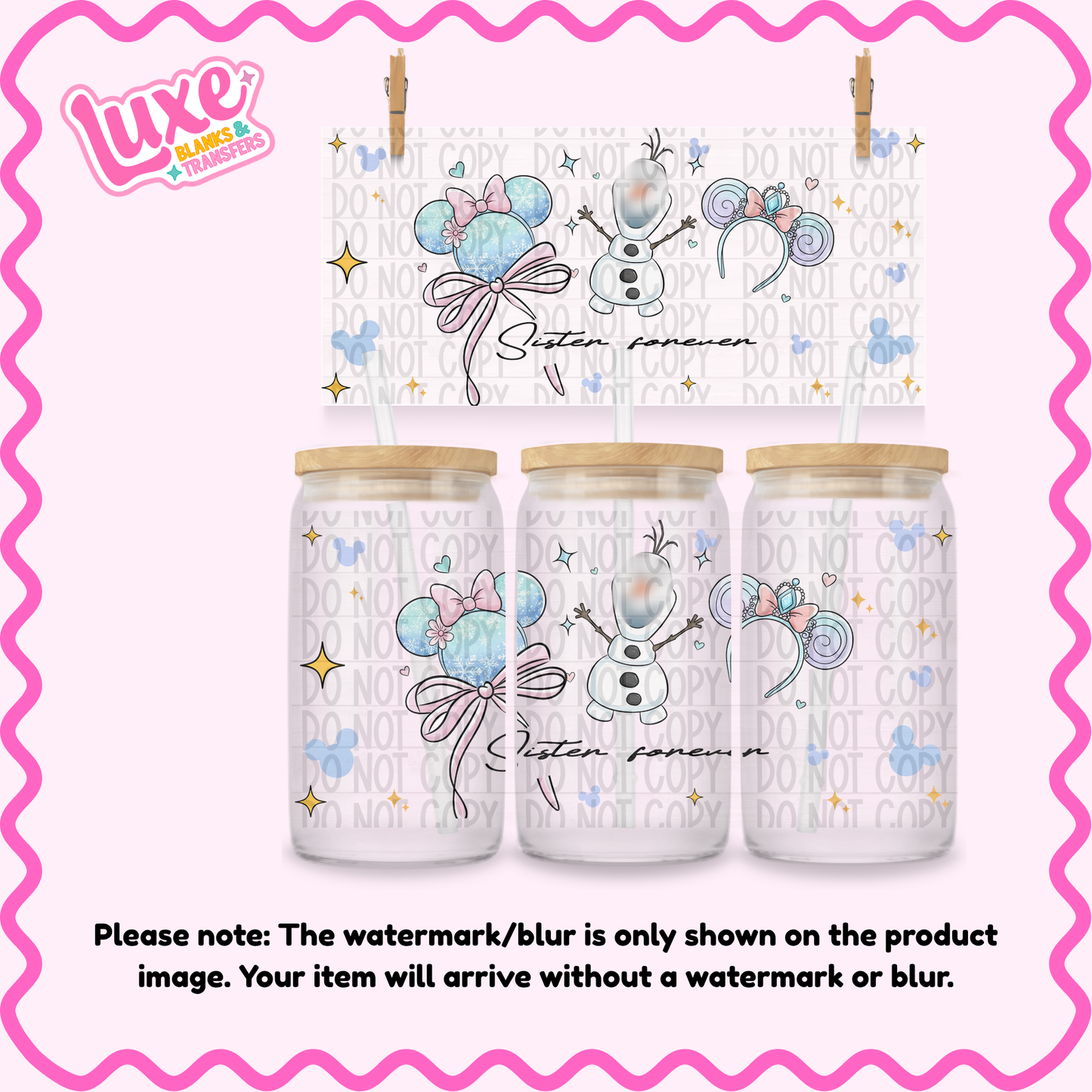 16oz UV DTF Wrap | Sisters Forever | #1576
