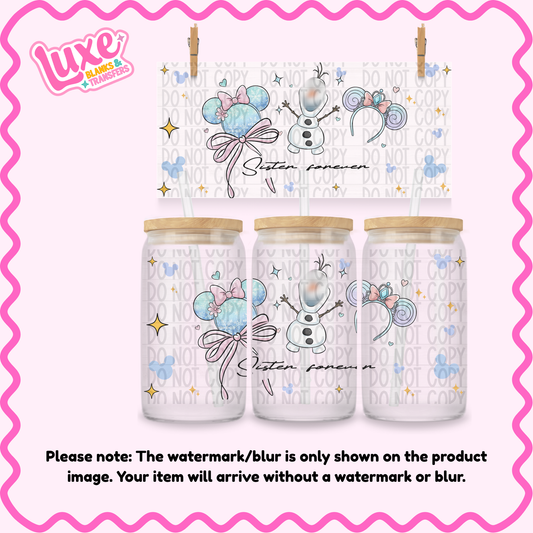 16oz UV DTF Wrap | Sisters Forever | #1576