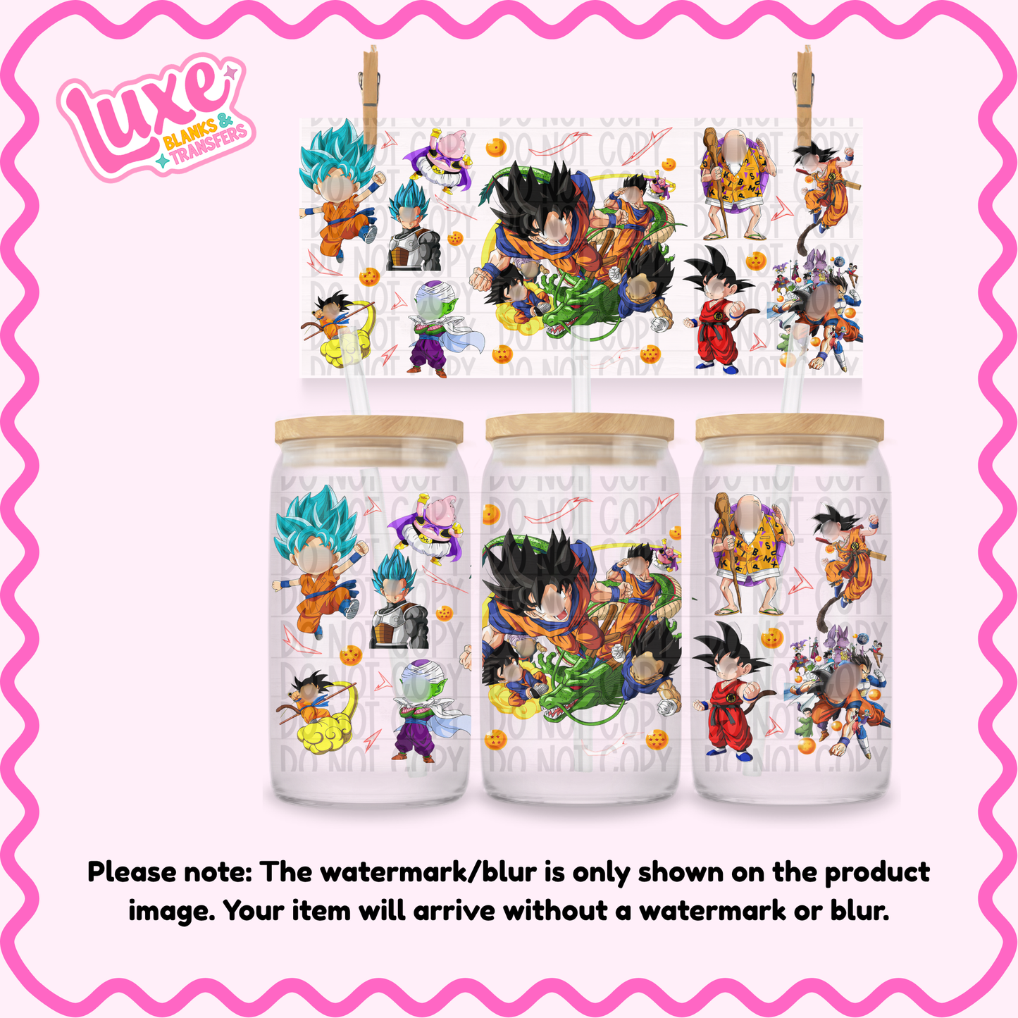 16oz UV DTF Wrap | Anime DBZ | #N229