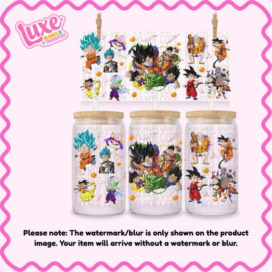 16oz UV DTF Wrap | Anime DBZ | #N229