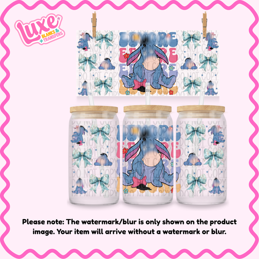 16oz UV DTF Wrap | Donkey Name Bows | #1578