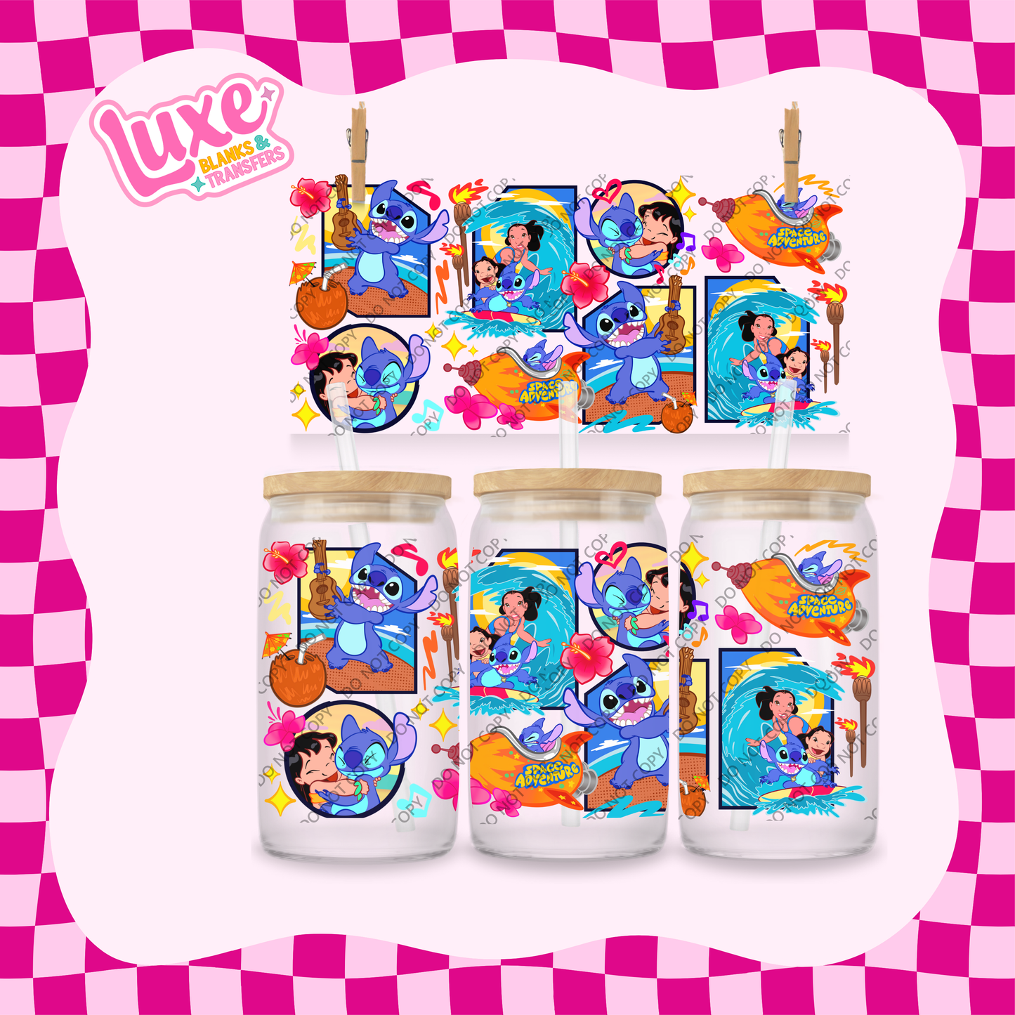 16oz UV DTF Wrap | Blue Alien Movie | #1947