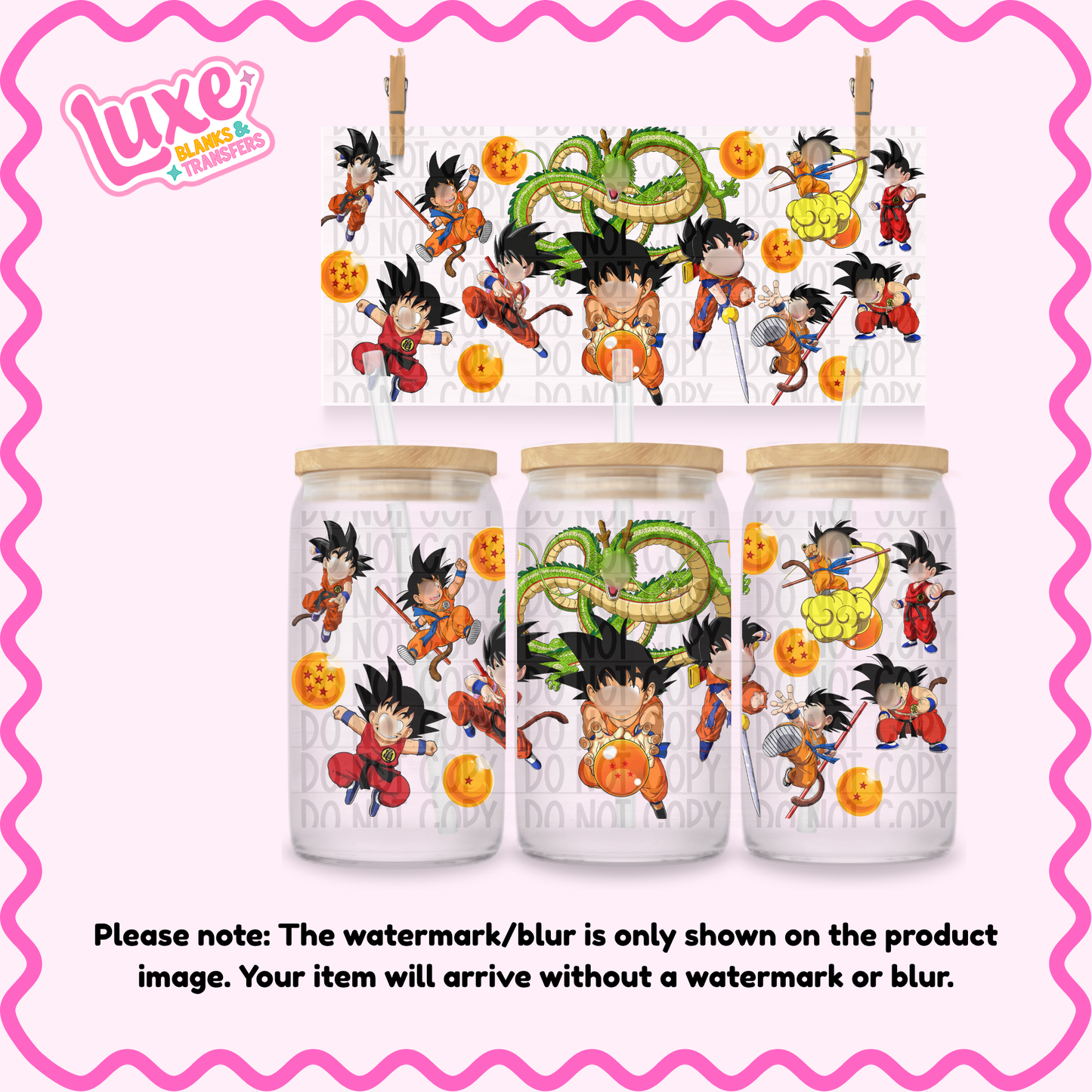 16oz UV DTF Wrap | Anime DBZ | #N231