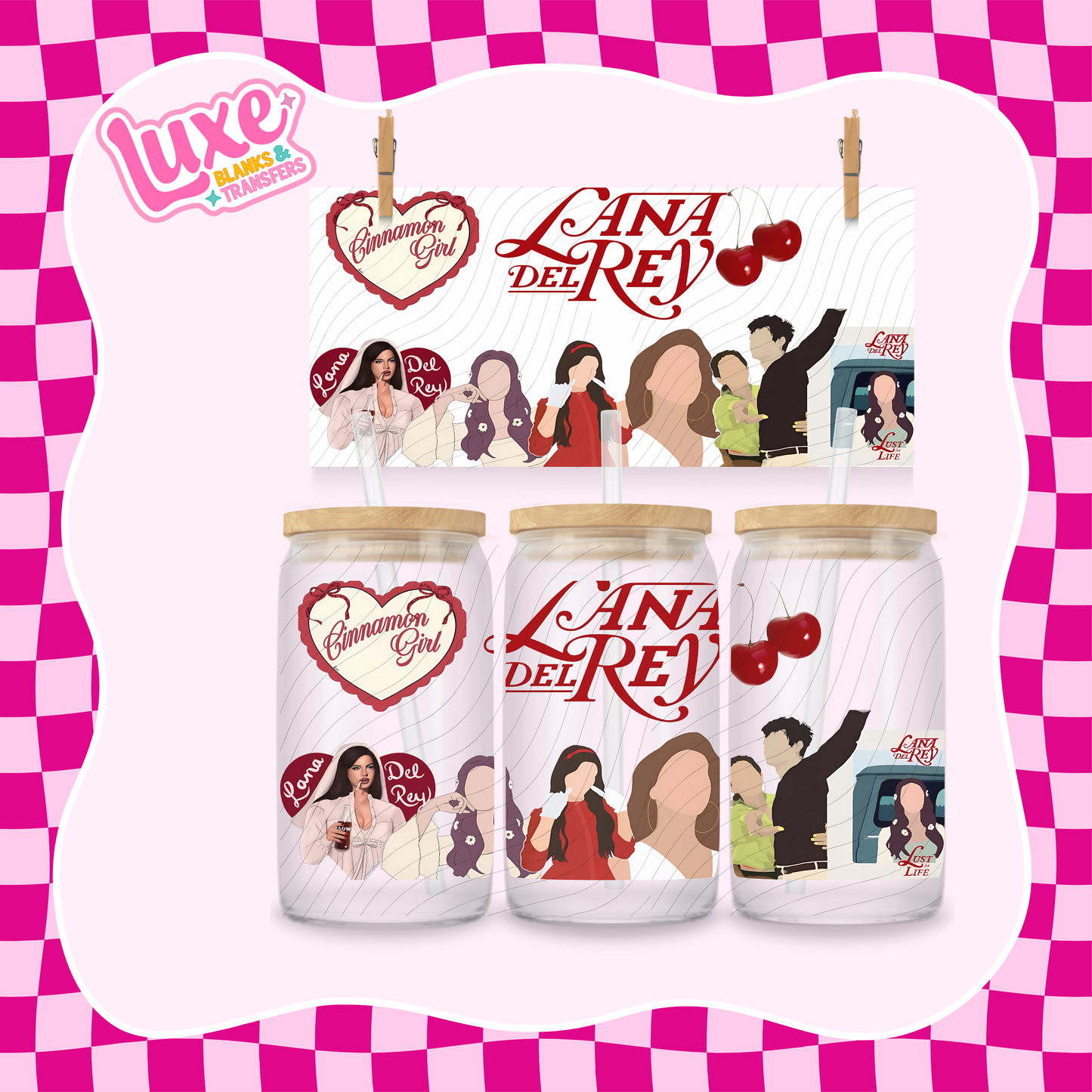 Lana DR Singer | 16oz UV DTF Wrap | #1462