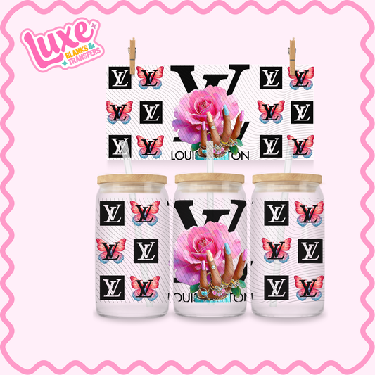 16oz UV DTF Wrap | LV Rose 3 | #2738