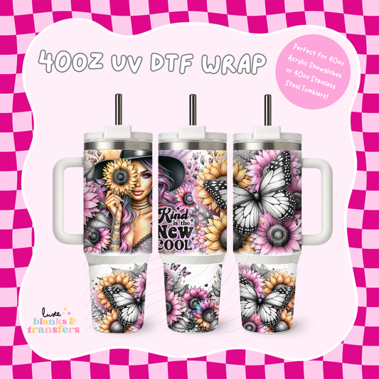 Tattoo Girl 40oz UV DTF Wrap (#B34)