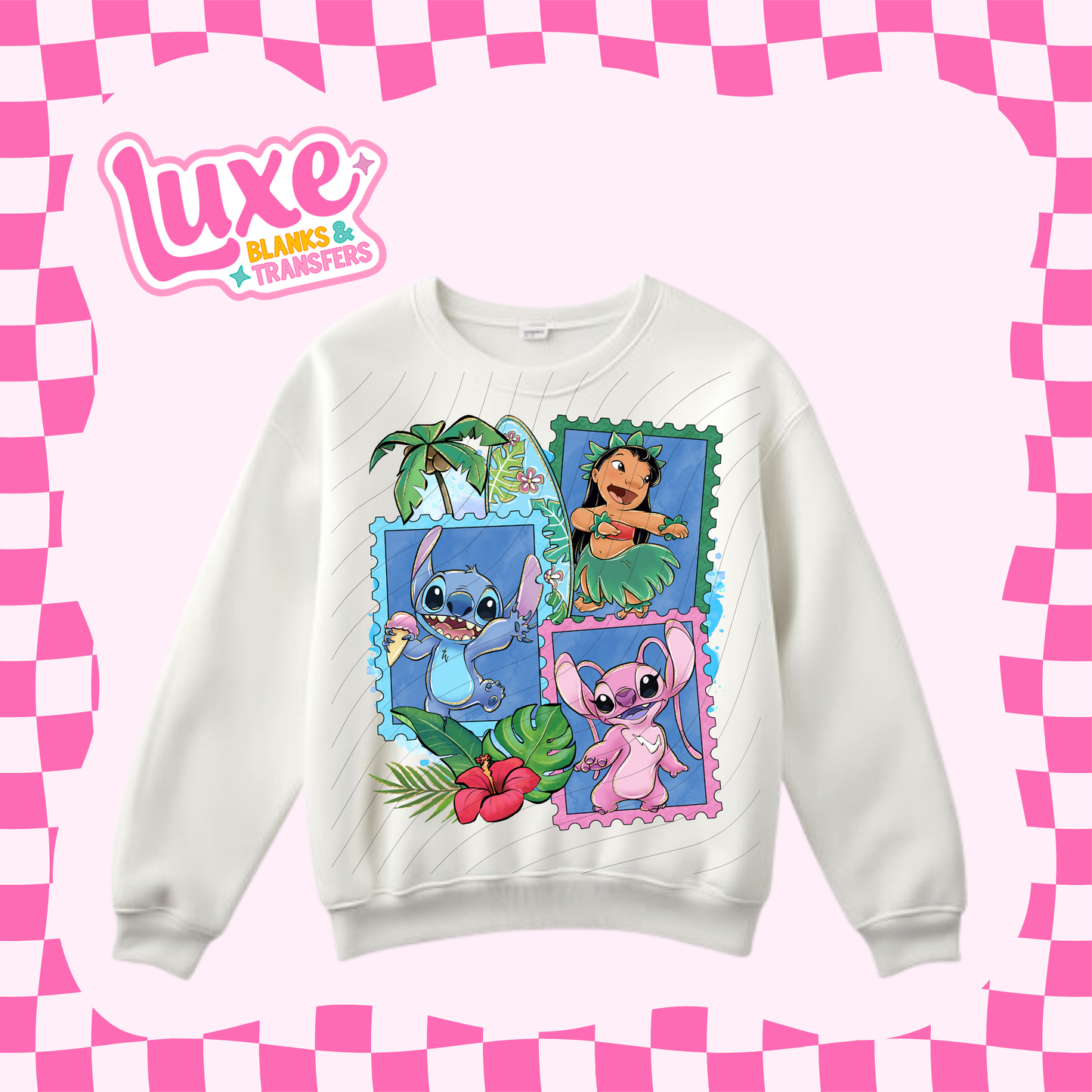 Blue Alien Stamps 20cm | DTF Heat Transfer | READY TO SHIP