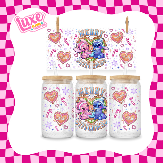 Blue Alien Xmas UV DTF Wrap (#969)