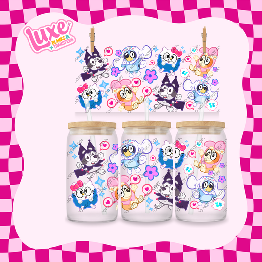 16oz UV DTF Wrap | Blue X Rio | #1955