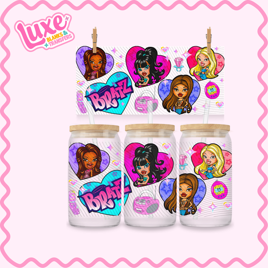 16oz UV DTF Wrap | Brat/z Hearts | #3228