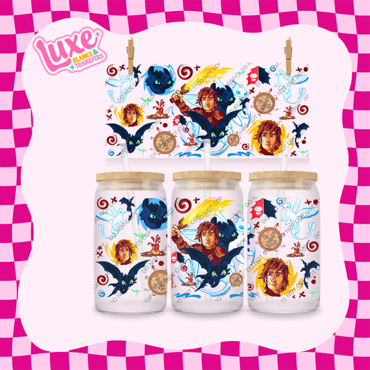 16oz UV DTF Wrap | Dragon Train Movie | #1959