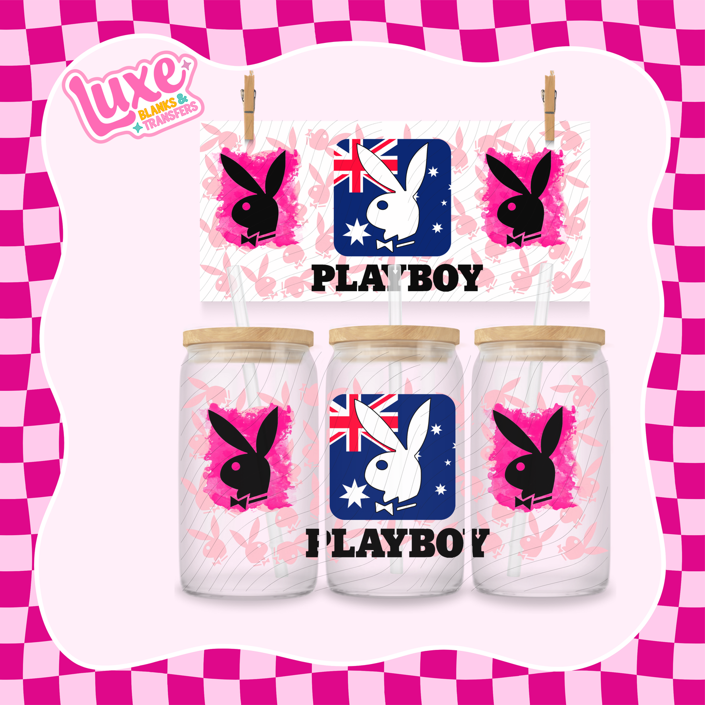 Play Bunny UV DTF Wrap (#973)