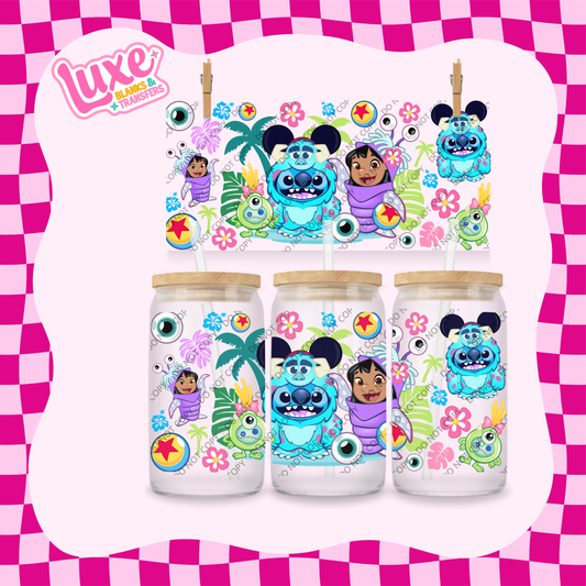 16oz UV DTF Wrap | Monsters X Blue Alien | #1961