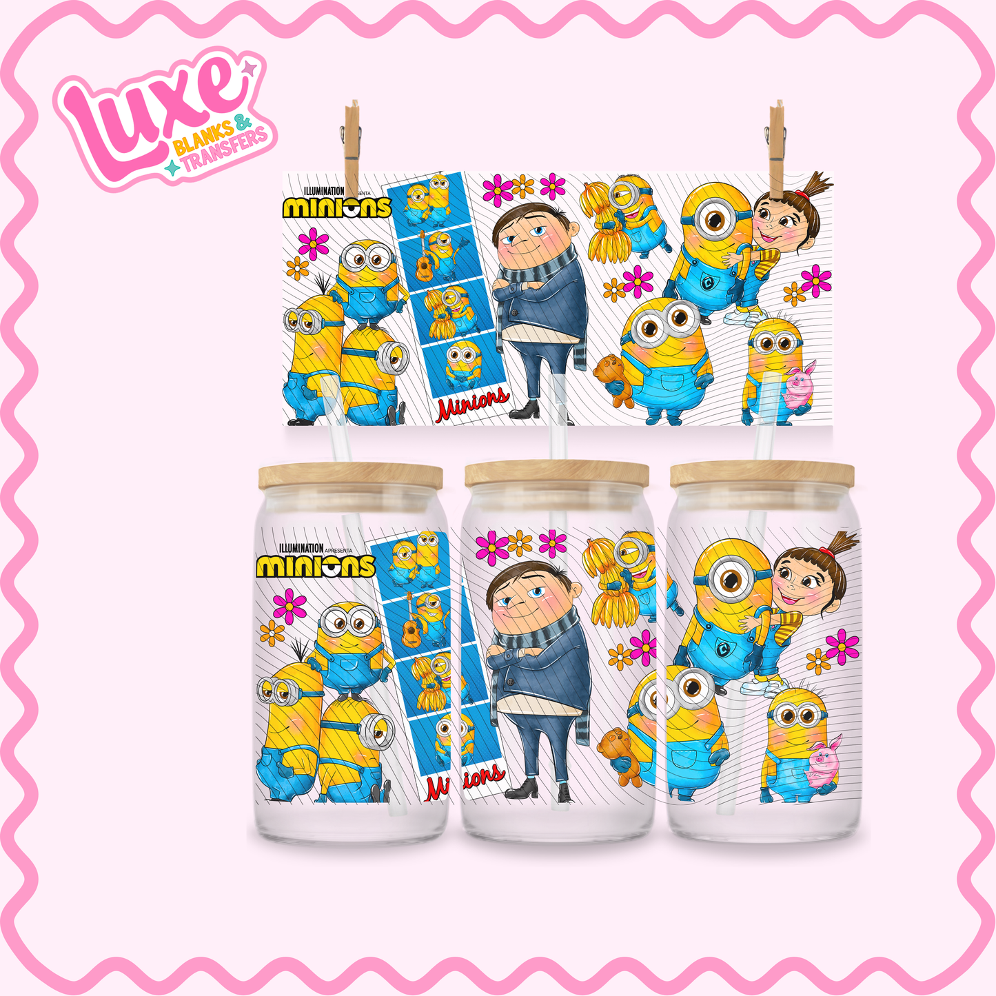 16oz UV DTF Wrap | Minions Polaroid | #3233