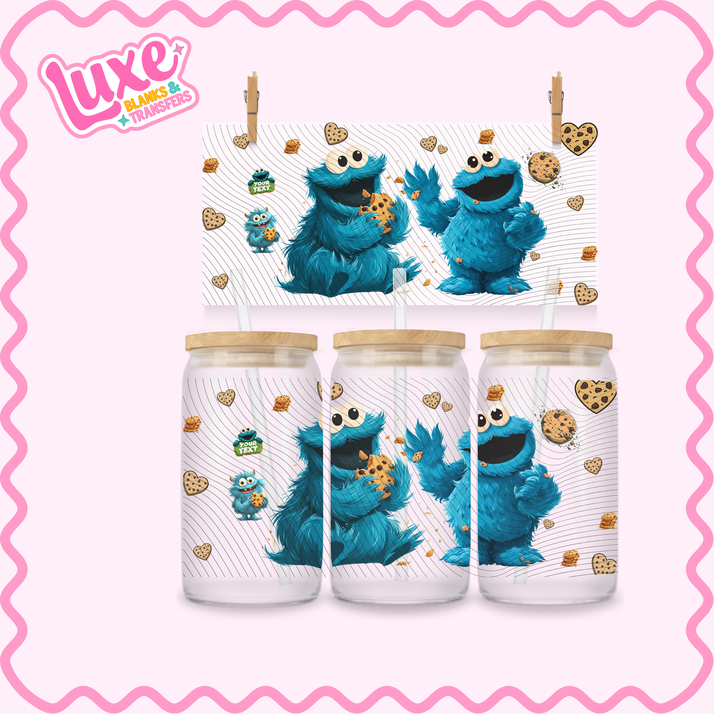 16oz UV DTF Wrap | Cookie Character | #2751
