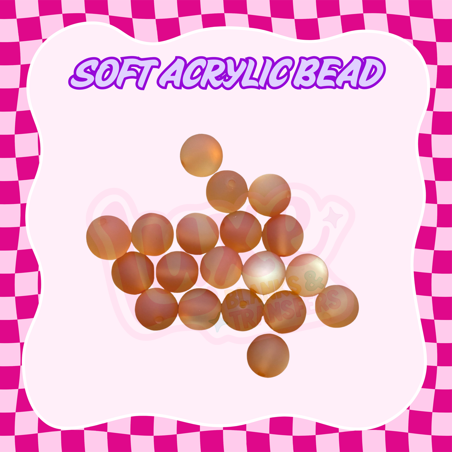 Round Acrylic Bead | Peach