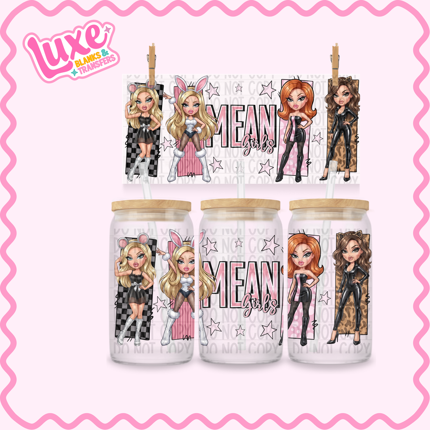 16oz UV DTF Wrap | Mean Girls Brat | #3407